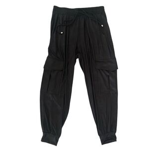 Ariella Black Jogger Pants Elastic Waist